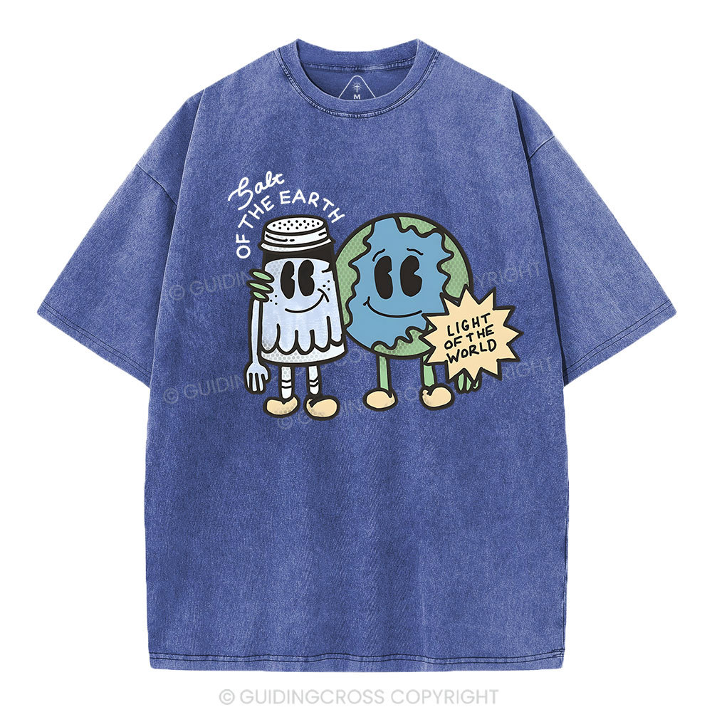 Salt Of The Earth Light Of The World Christian Washed T-Shirt Sale - GuidingCross
