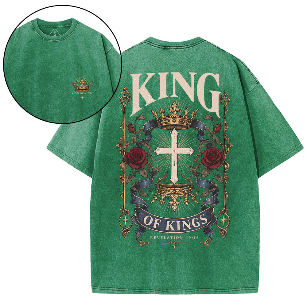 King Of Kings Christian Washed T-Shirt