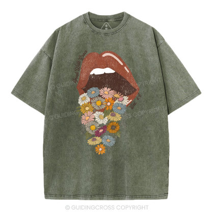 Speak With Grace Christian Washed T-Shirt