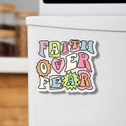 Faith Over Fear Acrylic Refrigerator Magnets