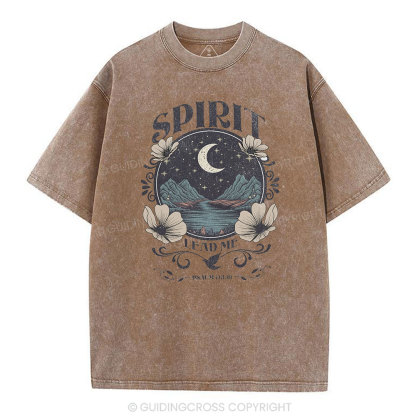 Spirit Lead Me Christian Washed T-Shirt