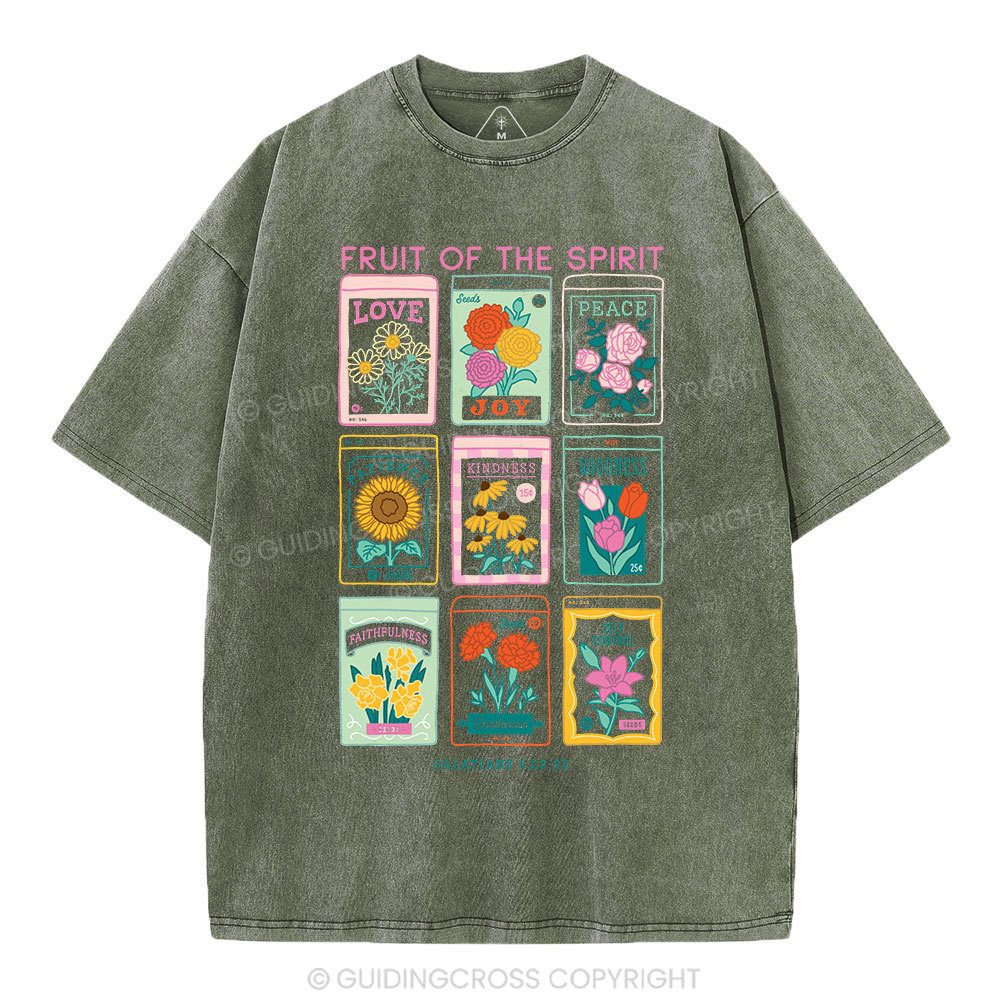 Fruit Of The Spirit Christian Washed T-Shirt