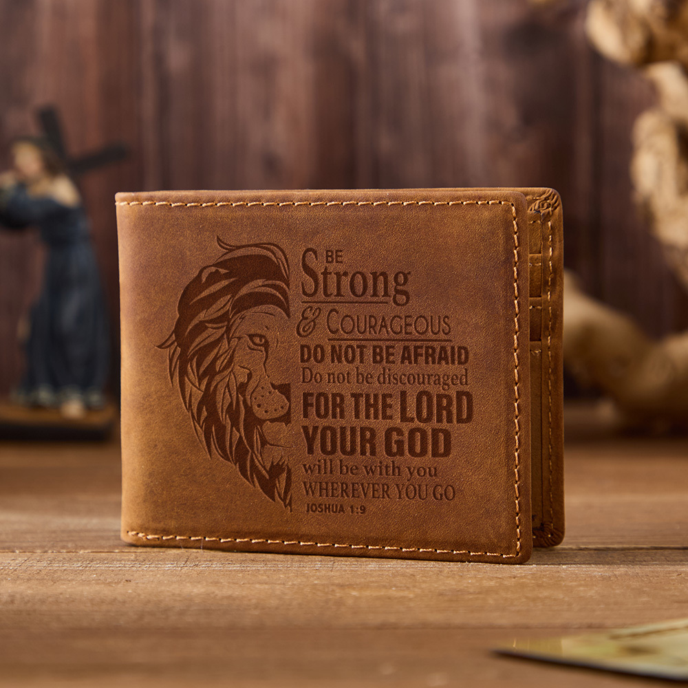 Personalized Cross And Flower Leather Wallet Sale - GuidingCross