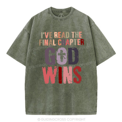 God Wins Vintage Christian Washed T-Shirt