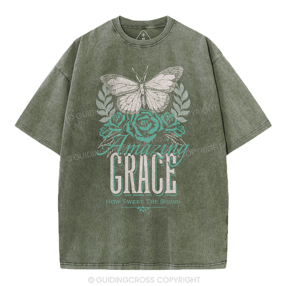Amazing Grace Christian Washed T-Shirt