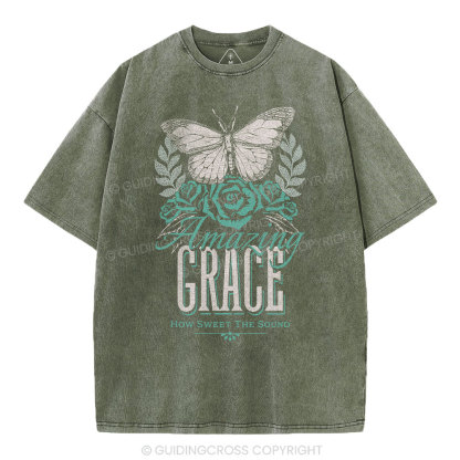 Amazing Grace Christian Washed T-Shirt