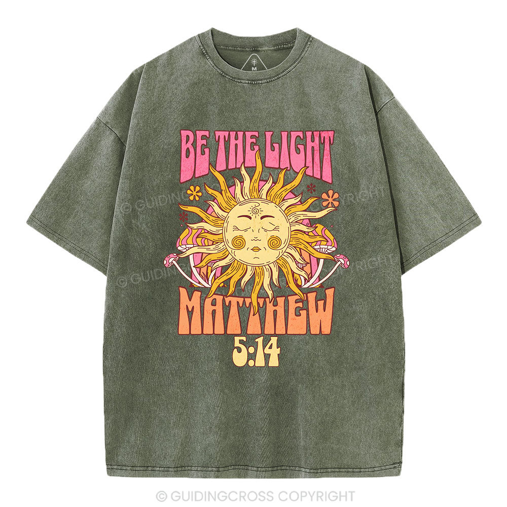 Be The Light Christian Washed T-Shirt
