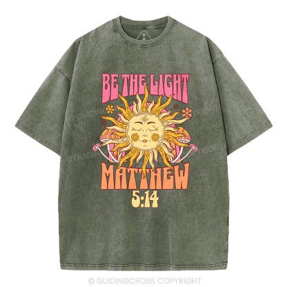 Be The Light Christian Washed T-Shirt