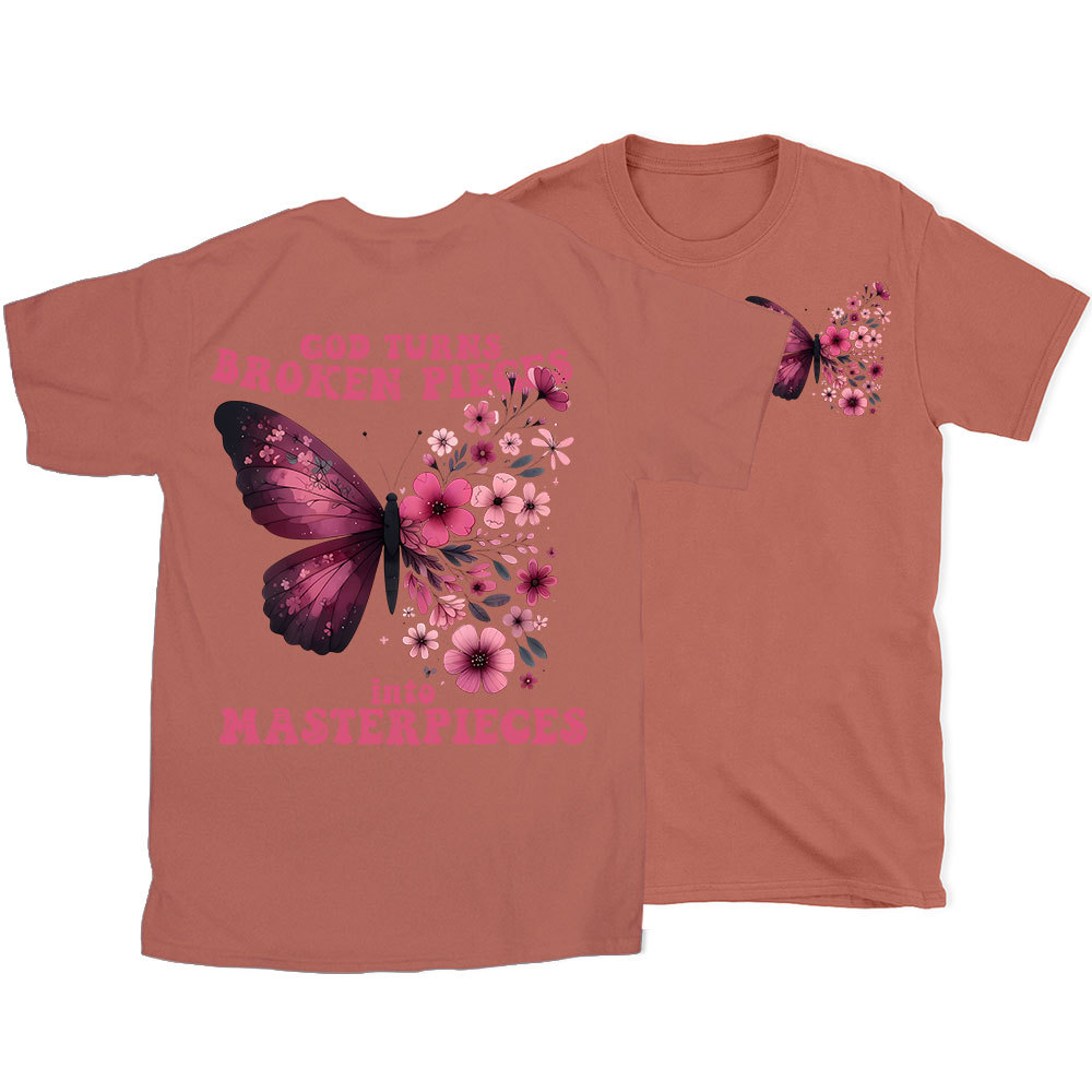 God Turns Broken Pieces Into Masterpieces Christian T-Shirt