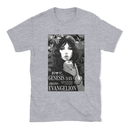Retro Bible Print Genesis Evangelion Christian T-Shirt