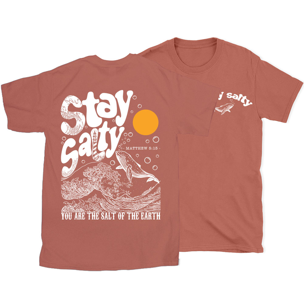 Stay Salty Ocean Waves Christian T-Shirt