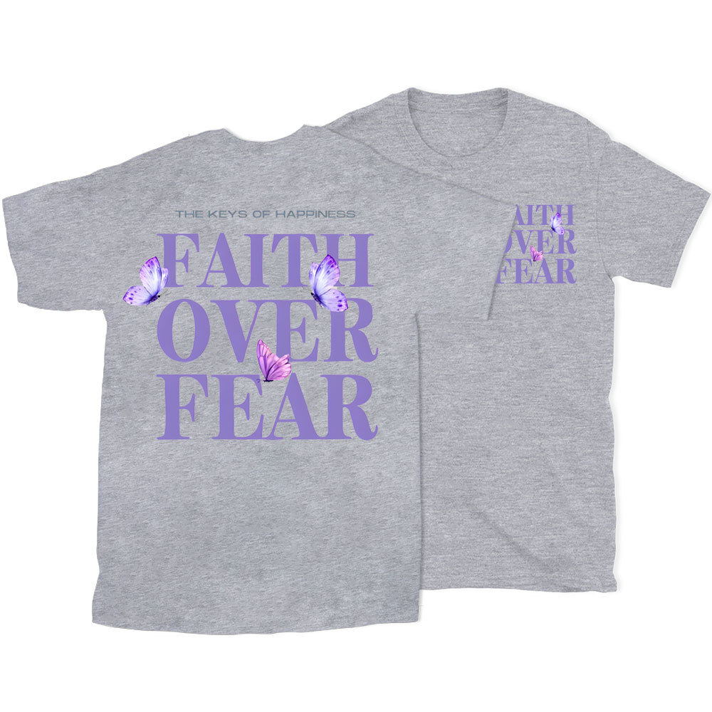 The Keys Of Happiness Faith Over Fear Christian T-Shirt