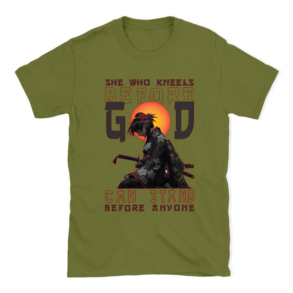 She Who Kneels Before God Christian T-Shirt