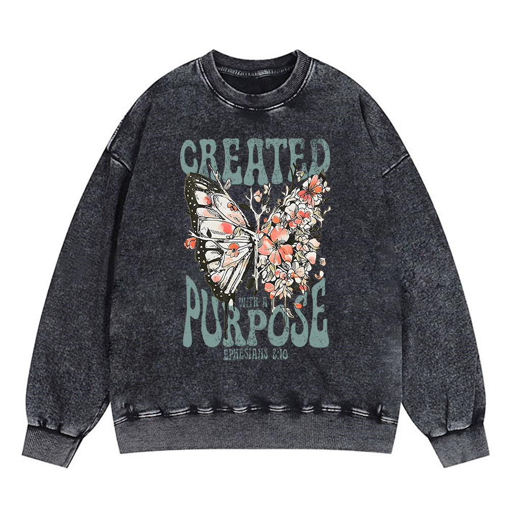 Created With A Purpose Christian Sweatshirt