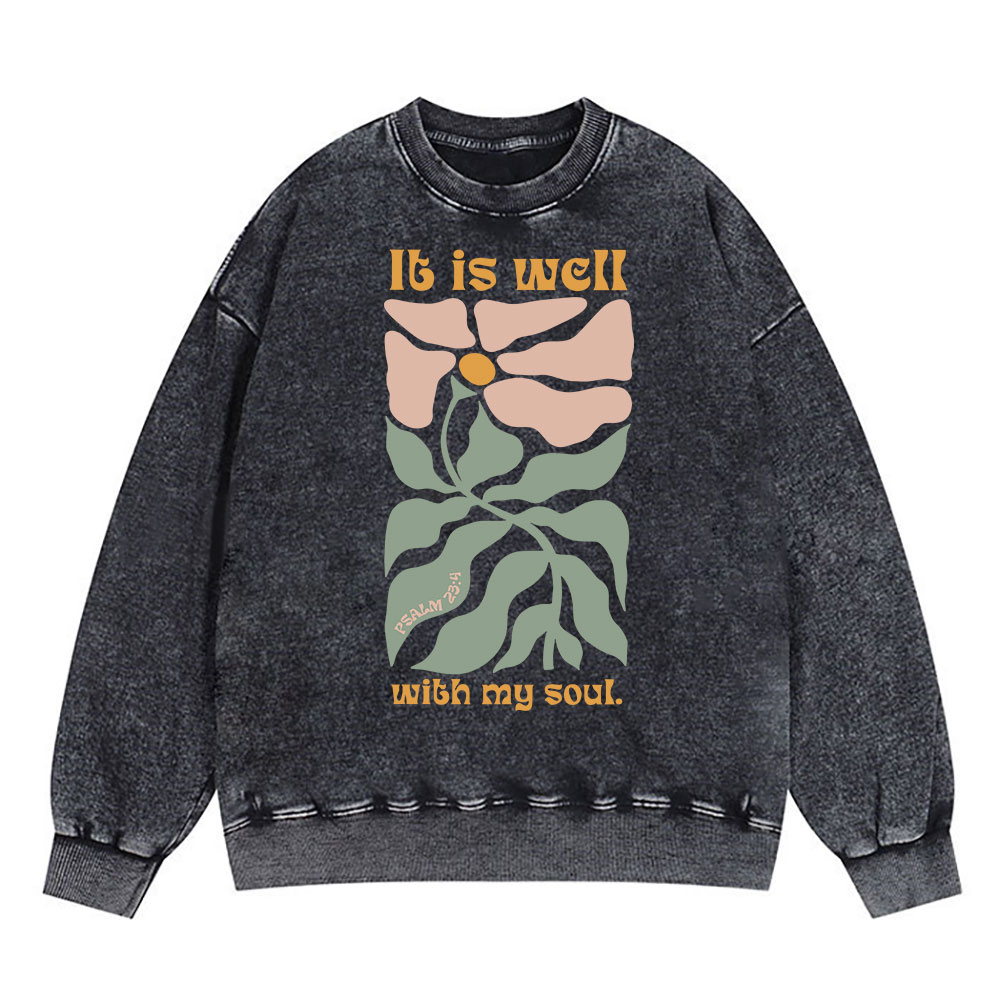 Give Thanks To The Lord For He Is Good Christian Washed Sweatshirt Sale - GuidingCross