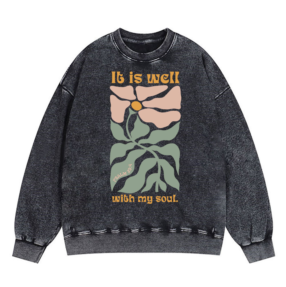 Give Thanks To The Lord For He Is Good Christian Washed Sweatshirt Sale - GuidingCross