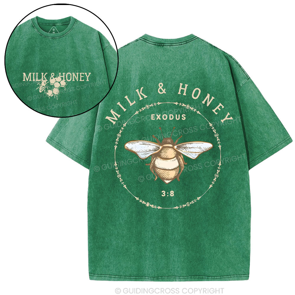 Milk And Honey Christian Washed T-Shirt