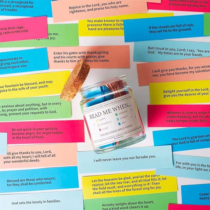 Bible Verse Glass Jars