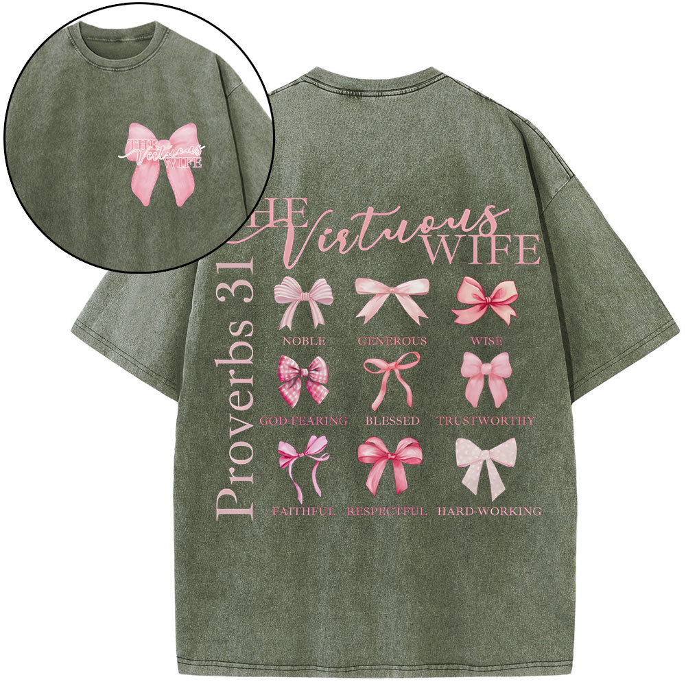 The Virtuous Wife Christian Washed T-Shirt