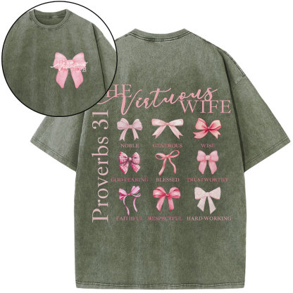 The Virtuous Wife Christian Washed T-Shirt