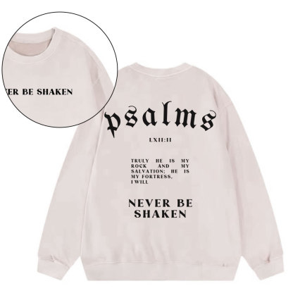 Never Be Shaken Christian Washed Sweatshirt