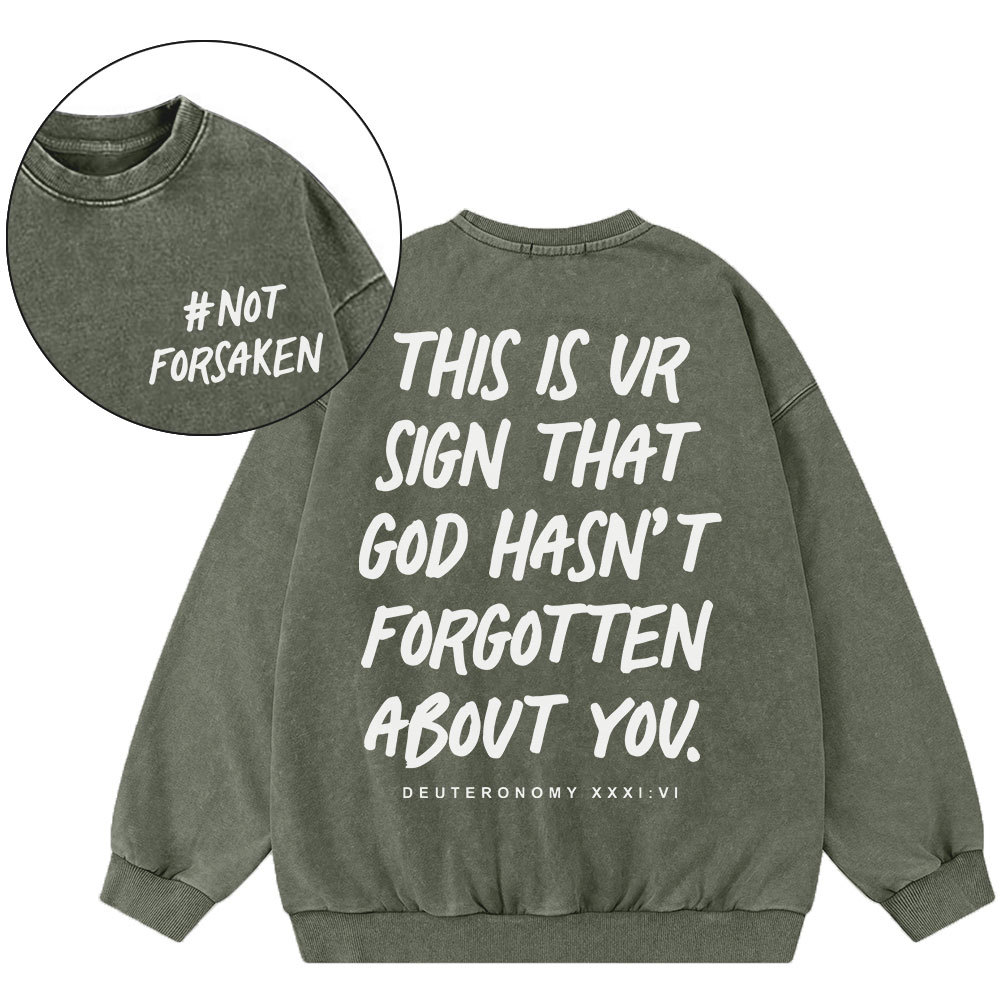 Not Forsaken Christian Washed Sweatshirt