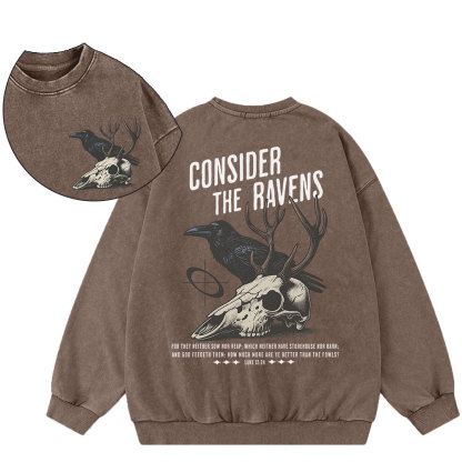 Consider The Ravens Christian Washed Sweatshirt