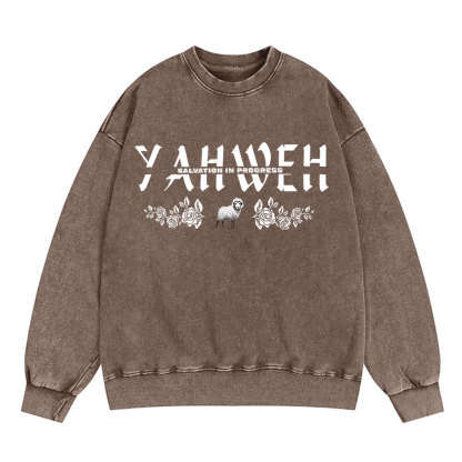 YAHWEH Christian Washed Sweatshirt