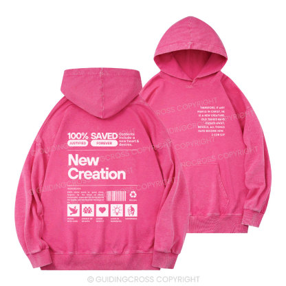 100% Saved Christian Washed Hoodie 