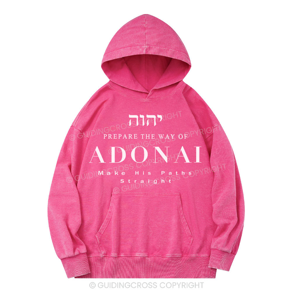 ADONAI Christian Washed Hoodie 
