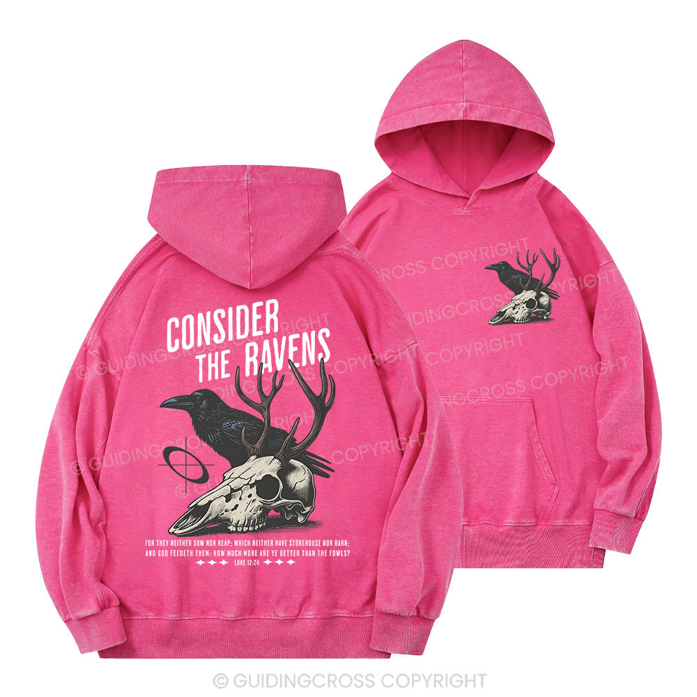 Consider The Ravens Christian Washed Hoodie 