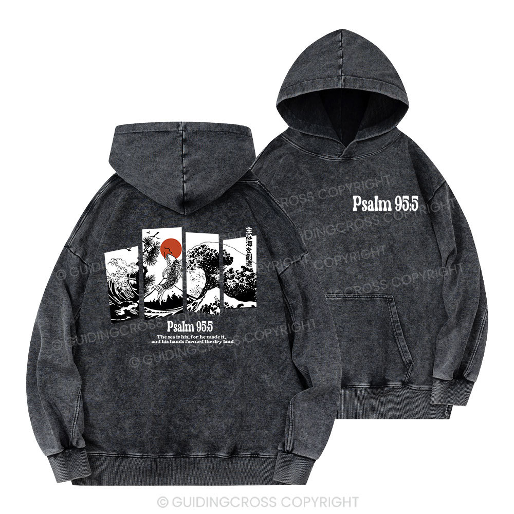 The Sea Is His Christian Washed Hoodie 