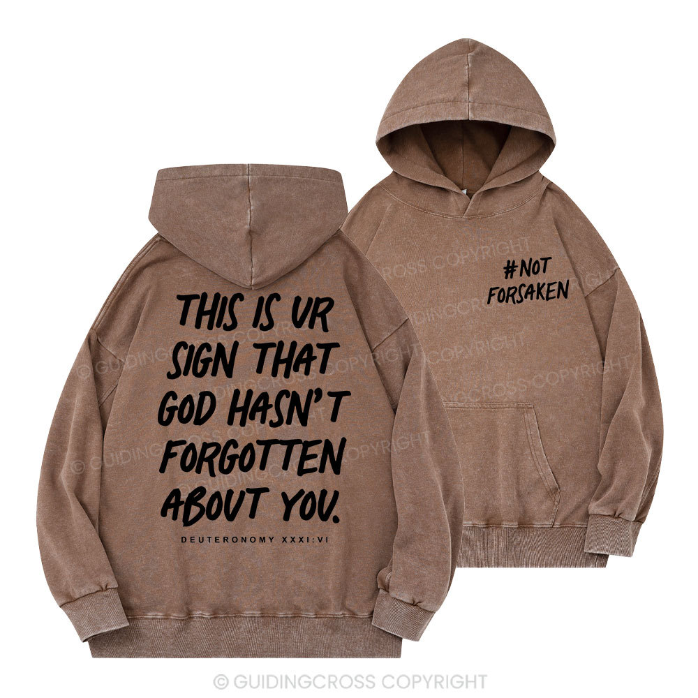 Not Forsaken Christian Washed Hoodie