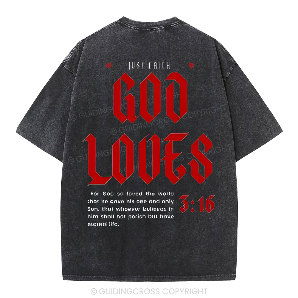God Loose Christian Washed T-Shirt