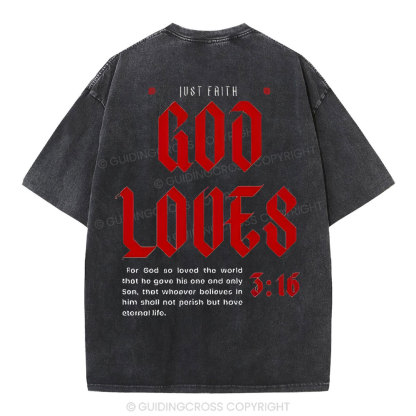 God Loose Christian Washed T-Shirt