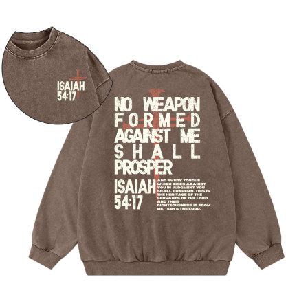 No Weapon Christian Washed Sweatshirt