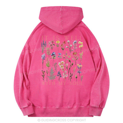 It Is Well With My Soul Christian Washed Hoodie