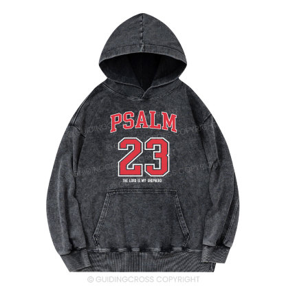 Psalm 23 Christian Washed Hoodie