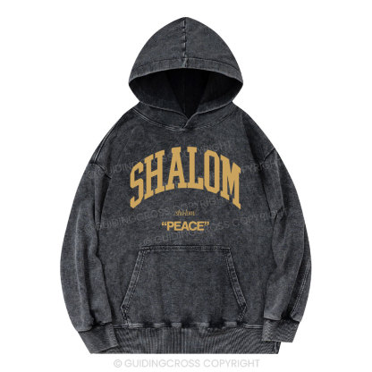 SHALOM Christian Washed Hoodie