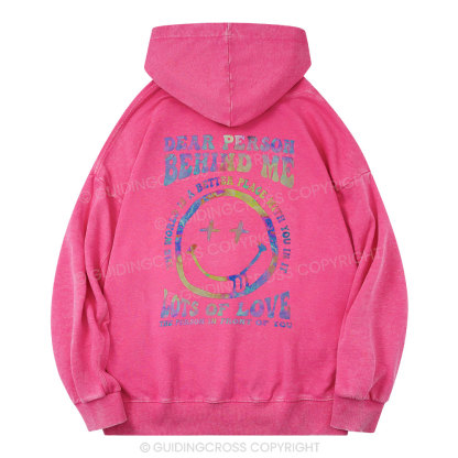 Dear Person Behind Me Christian Washed Hoodie