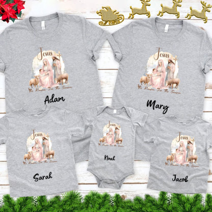 Personalized Jesus The Reason For The Season Christmas Family Matching Shirts
