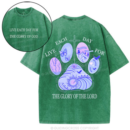 The Glory Of The Lord  Christian Washed T-Shirt