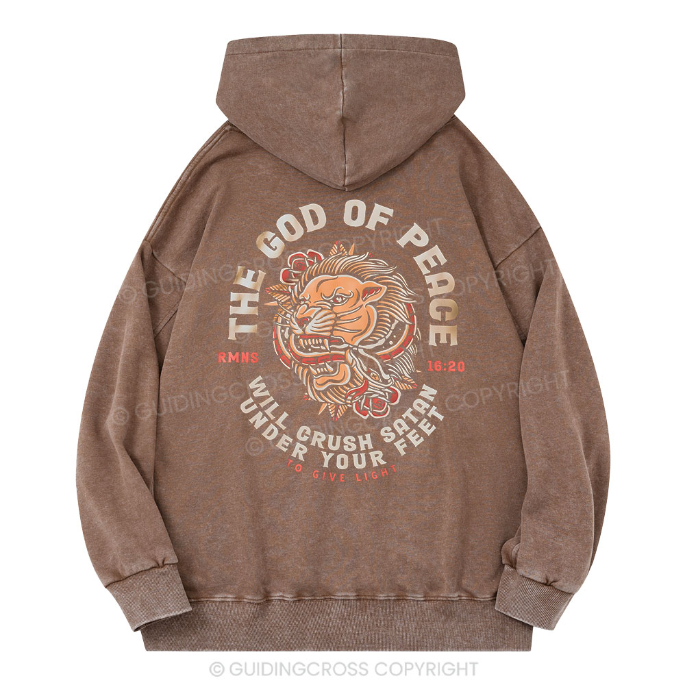 The God Of Peace Christian Washed Hoodie