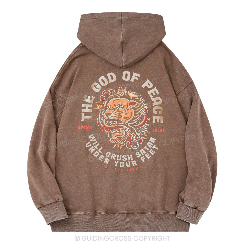 The God Of Peace Christian Washed Hoodie