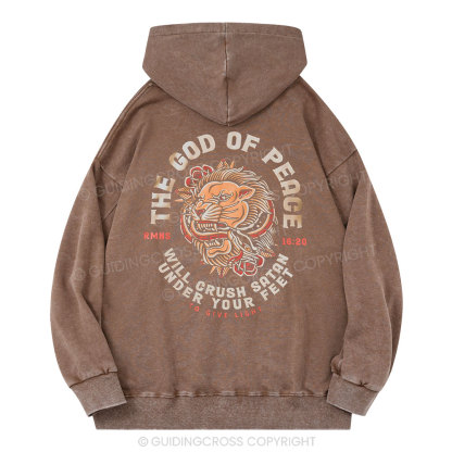 The God Of Peace Christian Washed Hoodie