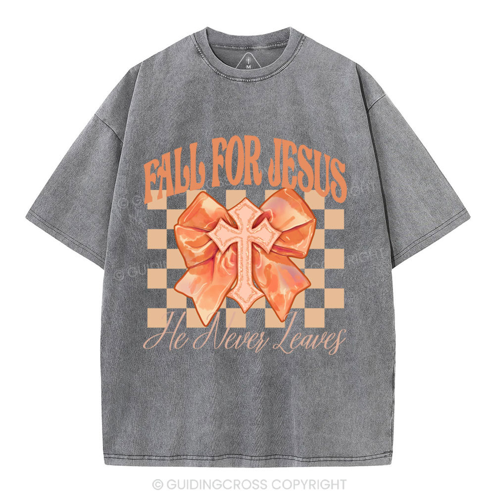 Fall For Jesus Christian Washed T-Shirt
