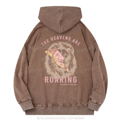 The Heavens Are Roaring Christian Washed Hoodie