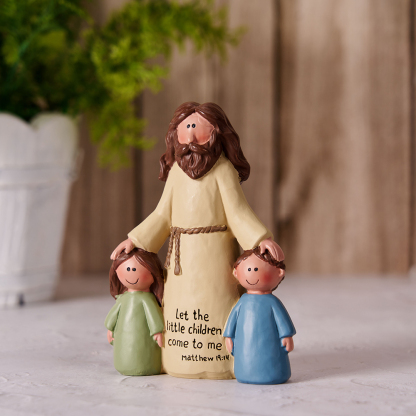 Let The Little Children Come To Me Resin Christmas Ornament