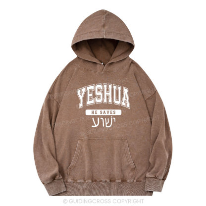 Yeshua Christian Washed Hoodie 