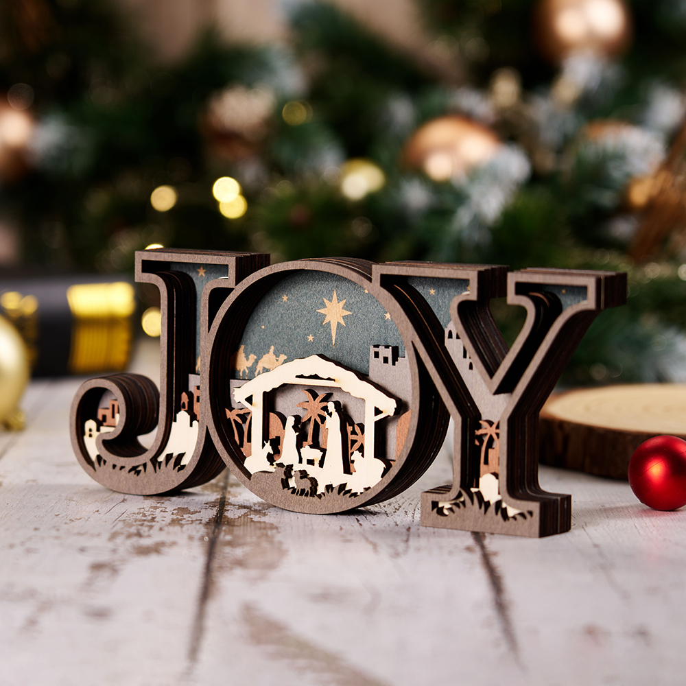 Christmas Frame Of Mind Christian Wood Ornament